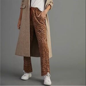 Pilcro The Cottage Leopard Corduroy Pants size small